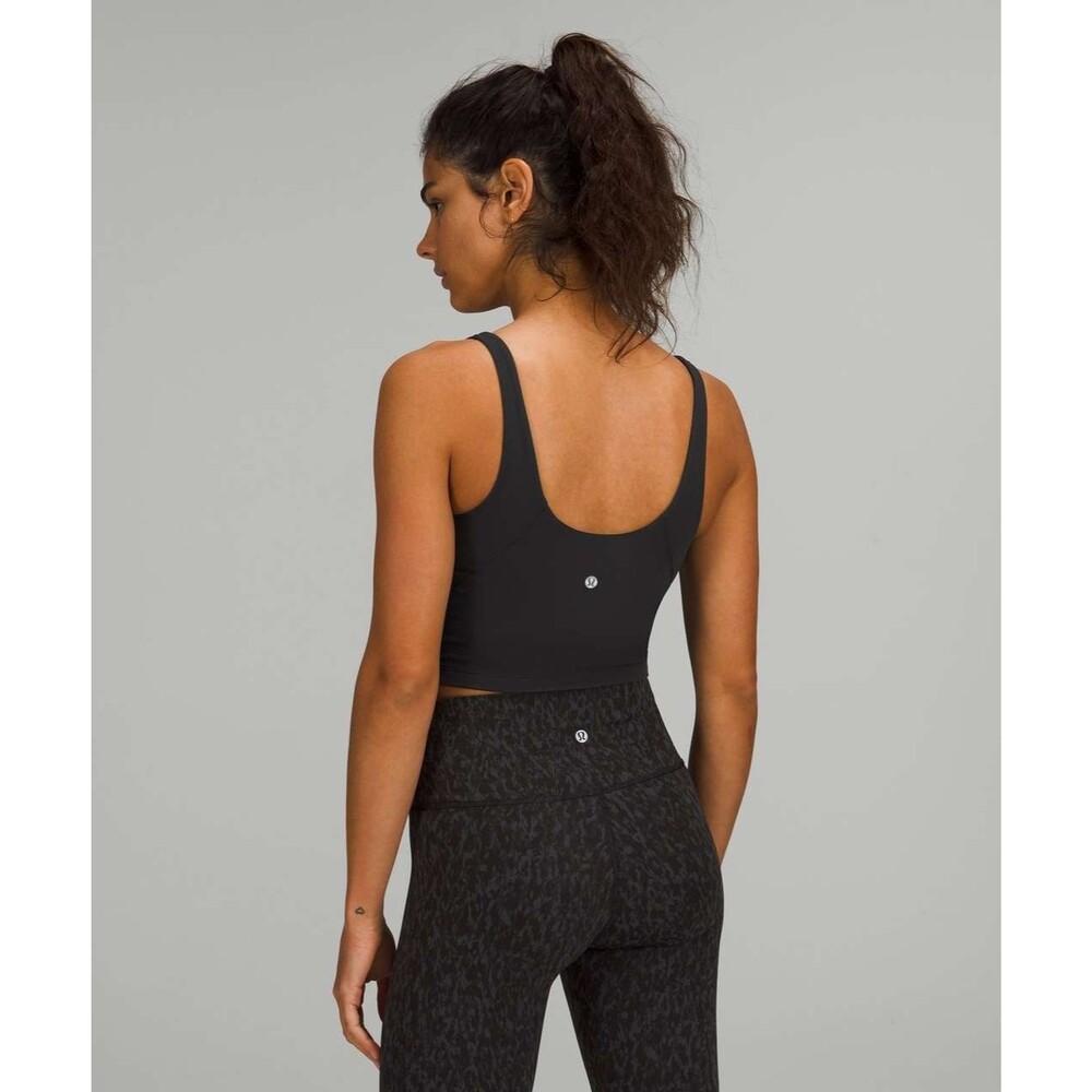Lululemon Align Tank Top Black Sz 6 Crop Tank Bra Women’s Yoga Athletic Sports